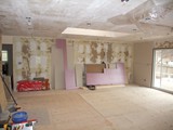 filling in the wet bar - entertinment space